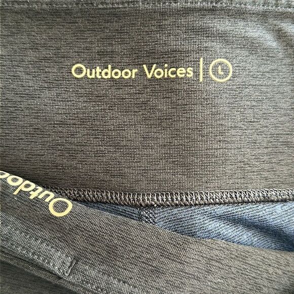 Outdoor Voices Leggings Womens Blue Two Tone Color Block Activewear Size L - Picture 6 of 8